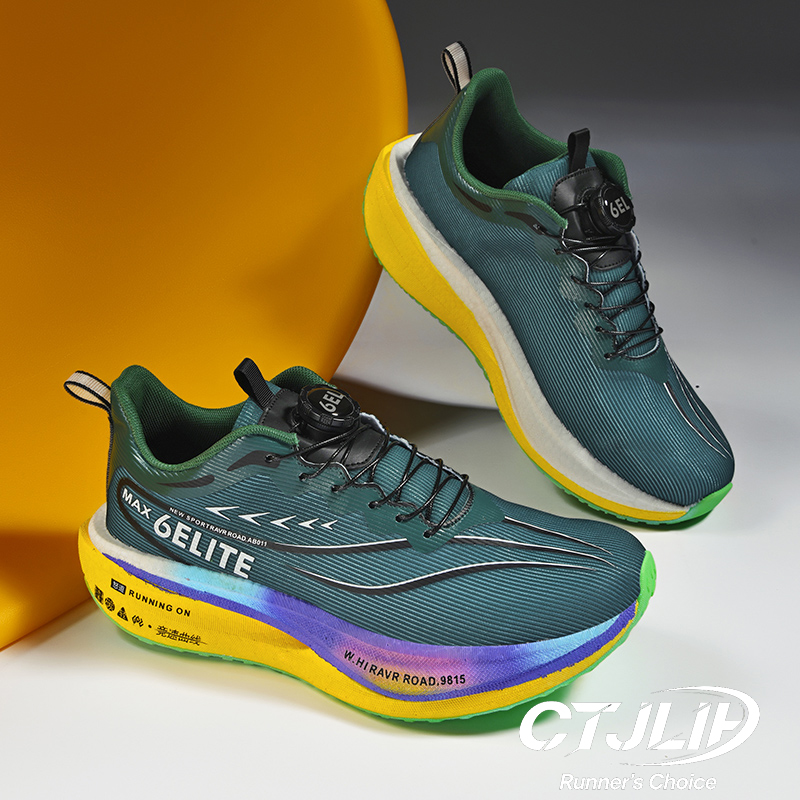 プロスポーツランニングシューズ男性用マラソンエアクッションカ - Carbon Plate Marathon Racing Shoes のレビューと価格